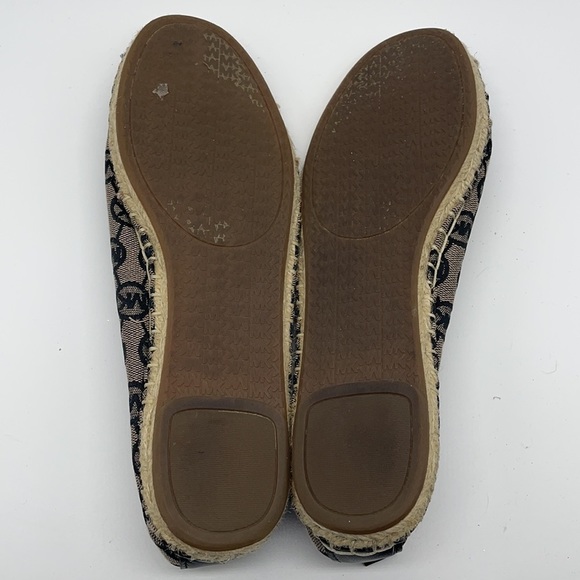MICHAEL Kors Meg Logo Pattern Espadrille Ballet Flats Shoes Size 8.5 9 - Picture 8 of 10